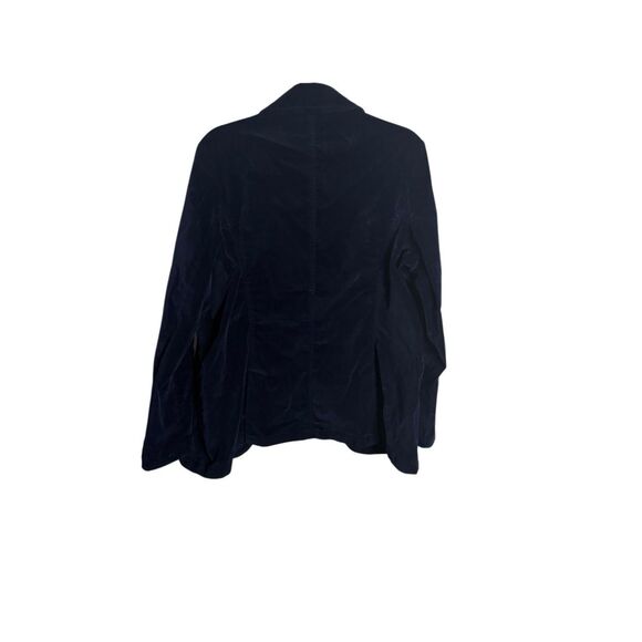 Peruvian Connection Blue Velvet Blazer Structured Silhouette Women’s Size 12 - Picture 5 of 5